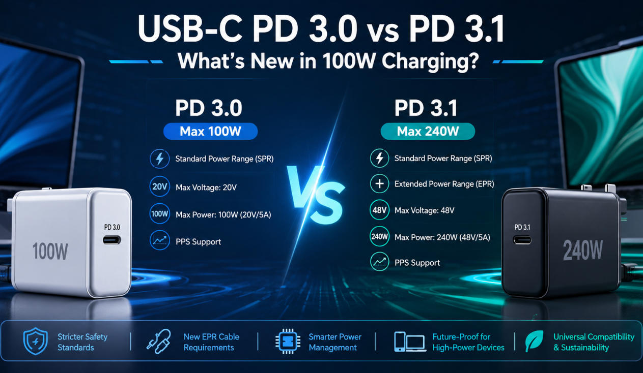 USB-C PD 3.0 vs PD 3.1