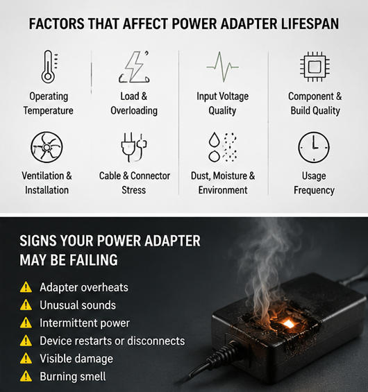 power adapter life expectancy