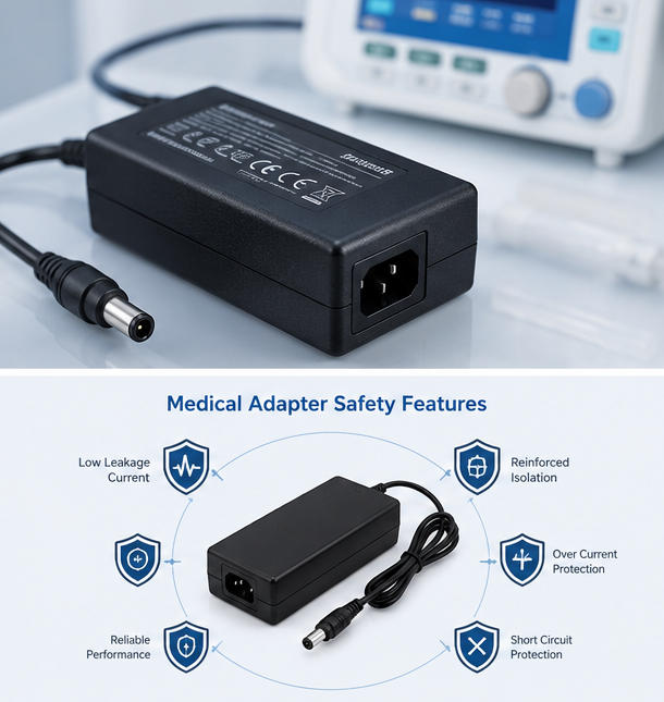 medical grade power adapter