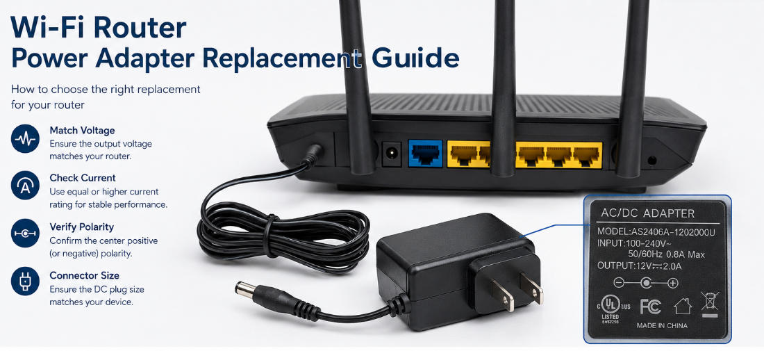 router power adapter replacement