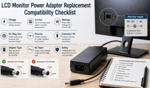 LCD monitor power adapter replacement