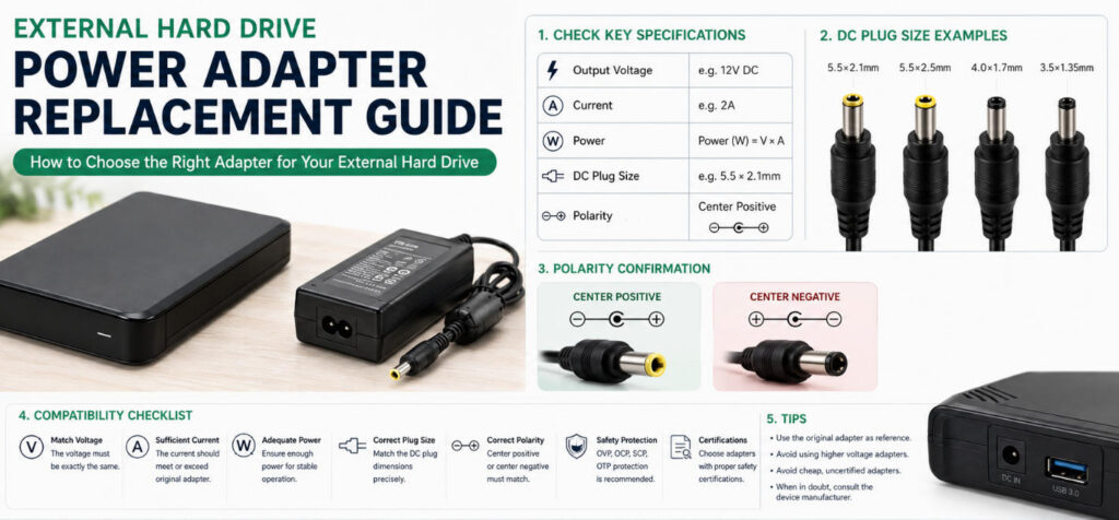 external hard drive power adapter