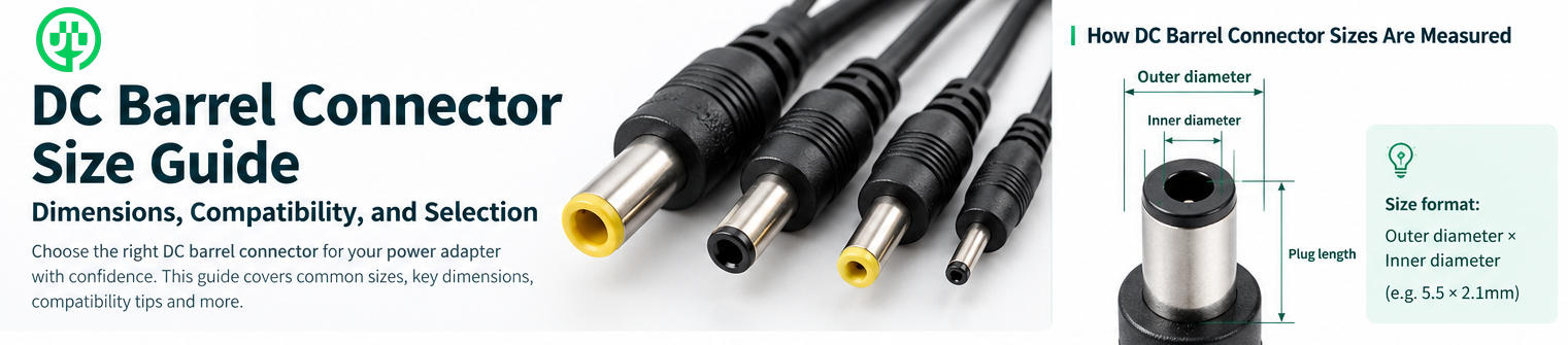 DC barrel connector size guide